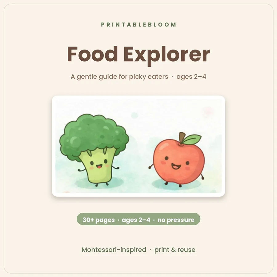 Food Explorer picky-eater printable pack cover